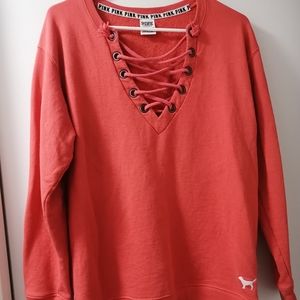 PINK criss cross pull over
